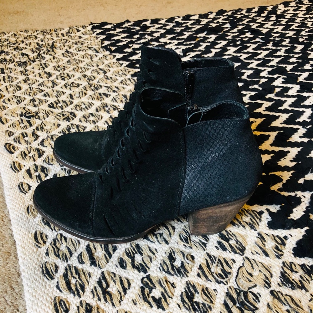 Free People Suede Heeled Booties